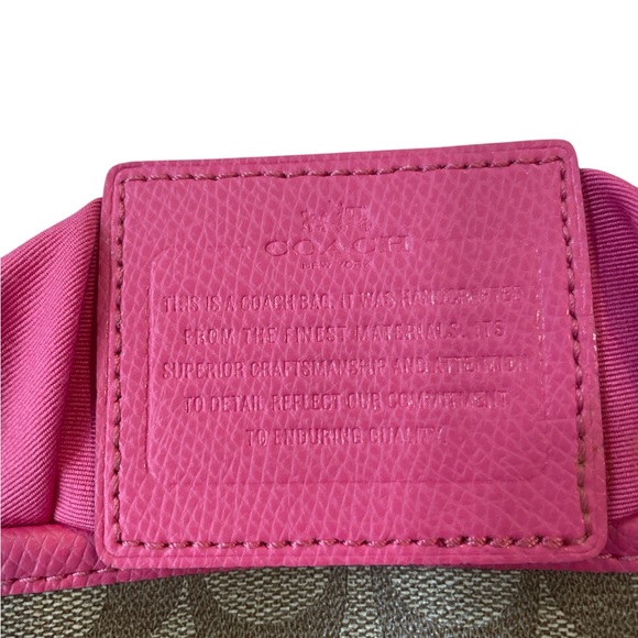 Coach Large Signature Monogram File Crossbody Bag EUC - Picture 7 of 8